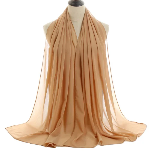 Wholesale Available Plain Premium Chiffon Hijab Malaysian scarf Pearl Chiffon Hijab