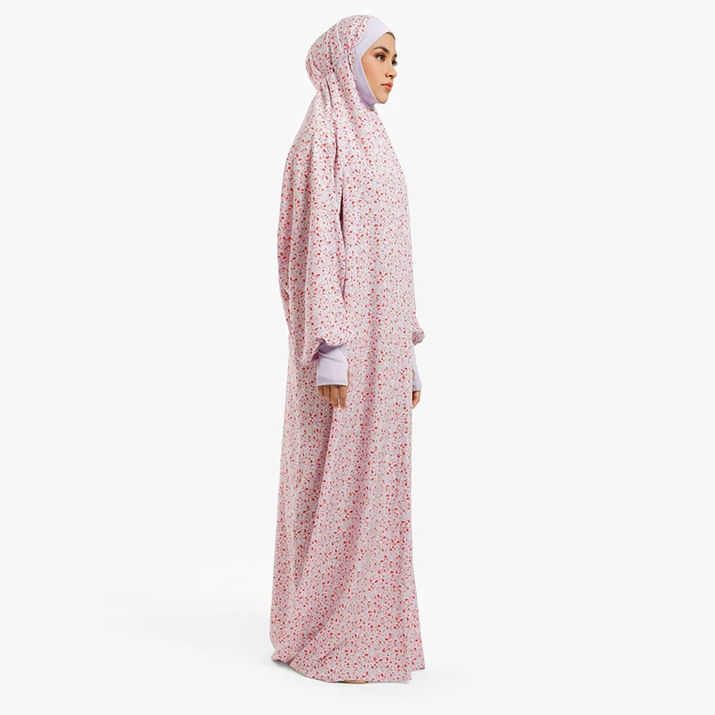 Wholesale Stretchy Jilbab Styles Sleeve Khimar Muslim Women Robe Prayer Abaya Dress