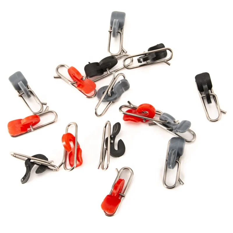 Fast delivery Stainless Steel Impact Bait IMP clips  Fishing Lure Clip Outdoor Fishing Hook Decoupling Swivel Shank Clip