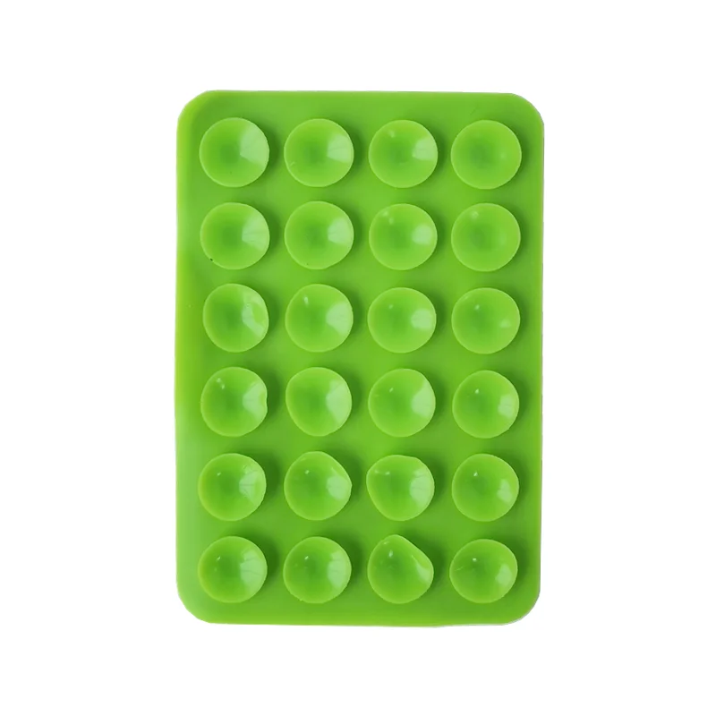 2024 Rectangle Silicone Mobile Cell Phone Suction Cup Adhesive Hands Free Holder for Selfies and Videos Non Slip Sucker Mat Pad