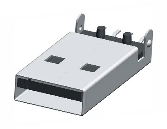 USB A штекер 4 подъездных путей, Тип Мужской Разъем 90 градусов SMD PCD крепление USD соединитель заголовок