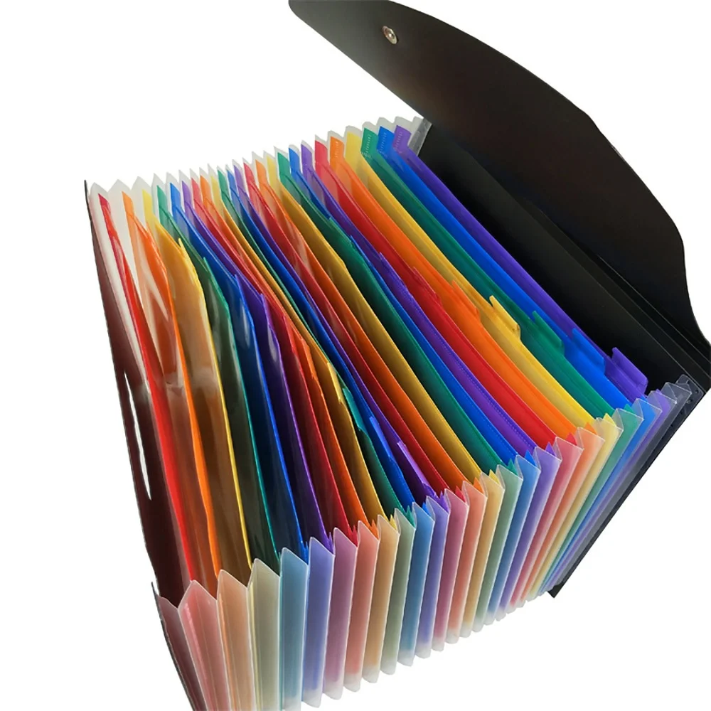 A4 Accordion Expandable File Folder Plastic Folder 6 Line 24 Pockets Expanding File Folder