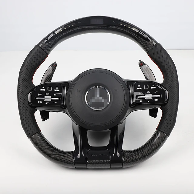 Carbon Fiber amg Steering Wheel with LED For Mercedes Benz S Class W222  S63