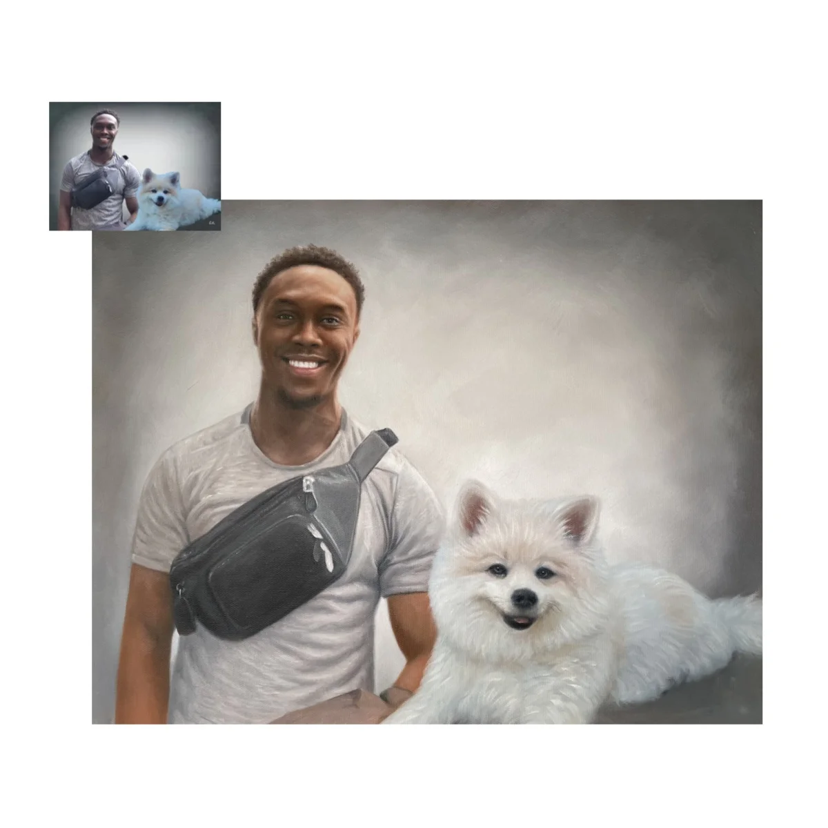 Handpainted custom people portrait and pet oil painting on canvas, turn your photo into oil painting, oil painting commission