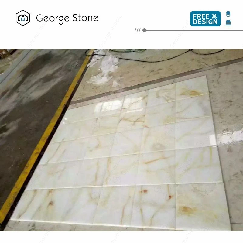 Factory Price Large Big Snow White Crystal Onyx Stone Stock Marble Carrera Slab Floor Tile With Orange Gold Brown Yellow Veins