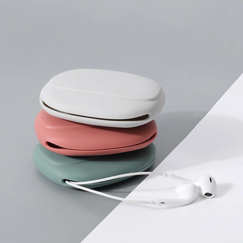 Portable Wired Headset Storage Bag Mini Cable Organizer Case Easy Carrying Silicone Headphone Organizer