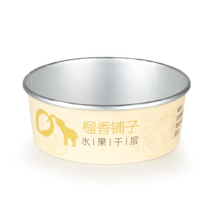 Custom printed disposable paper cup soup bowl packaging with sealing film for instant noodles