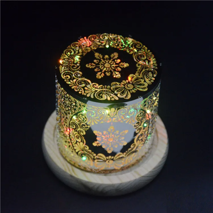 Ночник RGB под заказ декоративная проекционная цветная светодиодная лампа с металлическим узором комнатный Настольный Led светильник для украшения дома