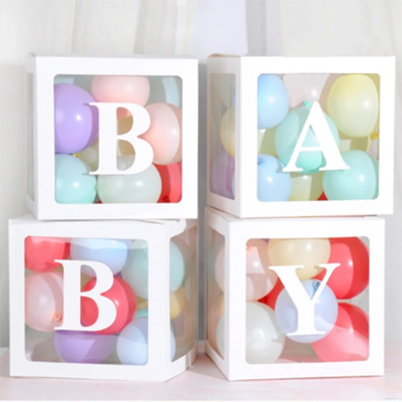 Прозрачная коробка для воздушных шаров Boomwow love baby shower