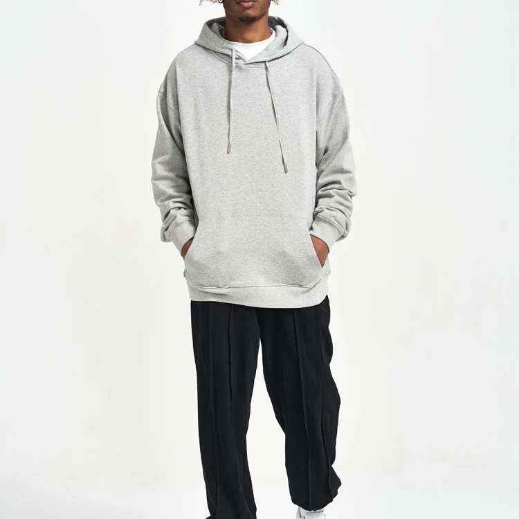 Custom blank classic hooded cotton men sweatshirt plain high quality street wear pull over hoodies