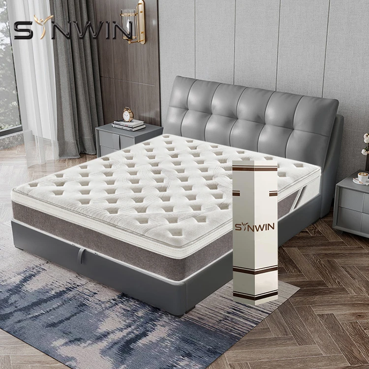 trending products compressed modern novel design 3 zone pocket luxury king size spring mattress