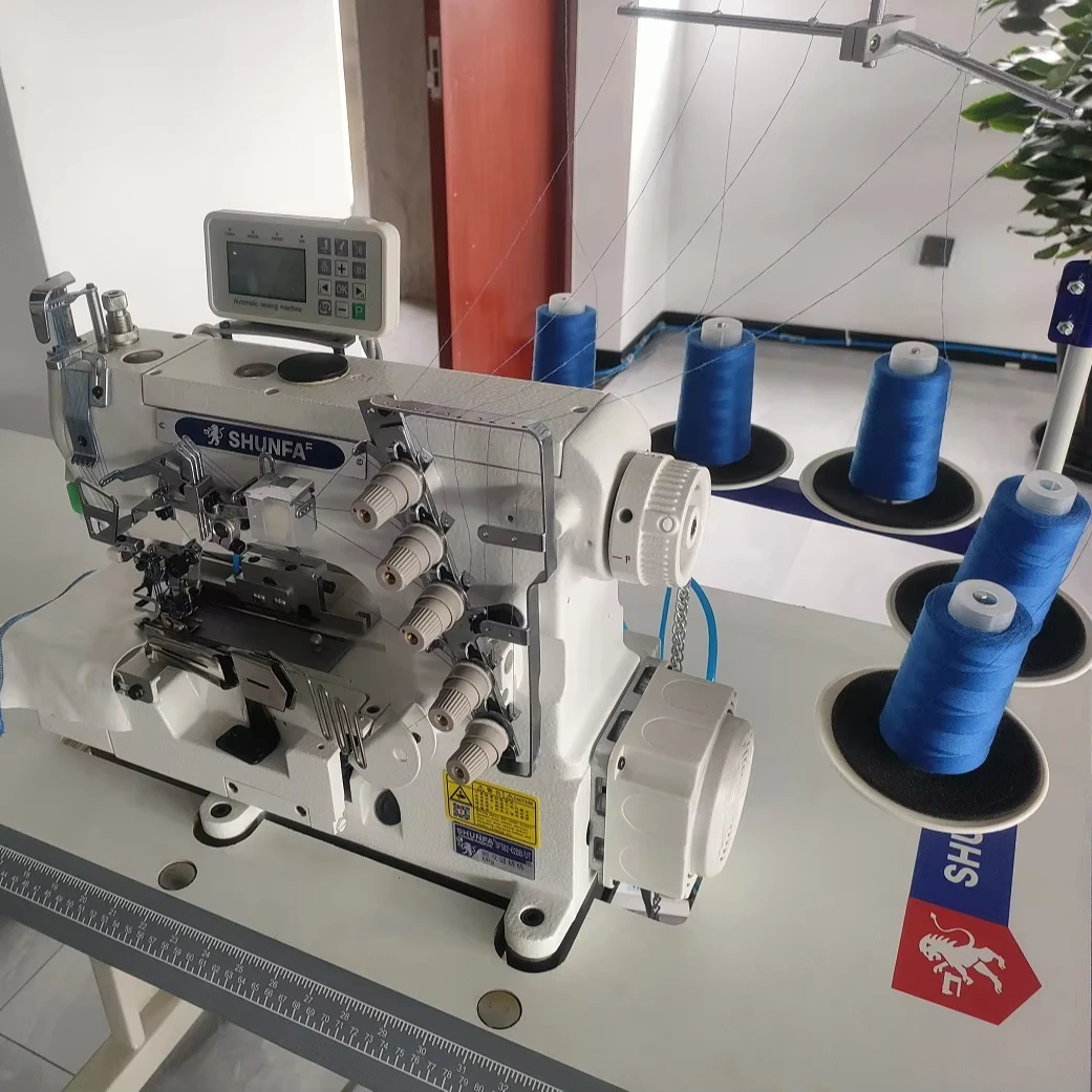 Direct Factory Sale Flat-Bed Interlock Commercial Electric Sewing Machine For Clothes Factory