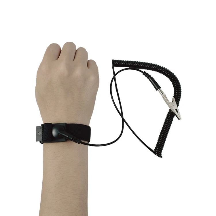 Antistatic Grounding Band 10mm Snap 2.4M PU 2.05mm PU Cord ESD Static Discharge Wrist Strap