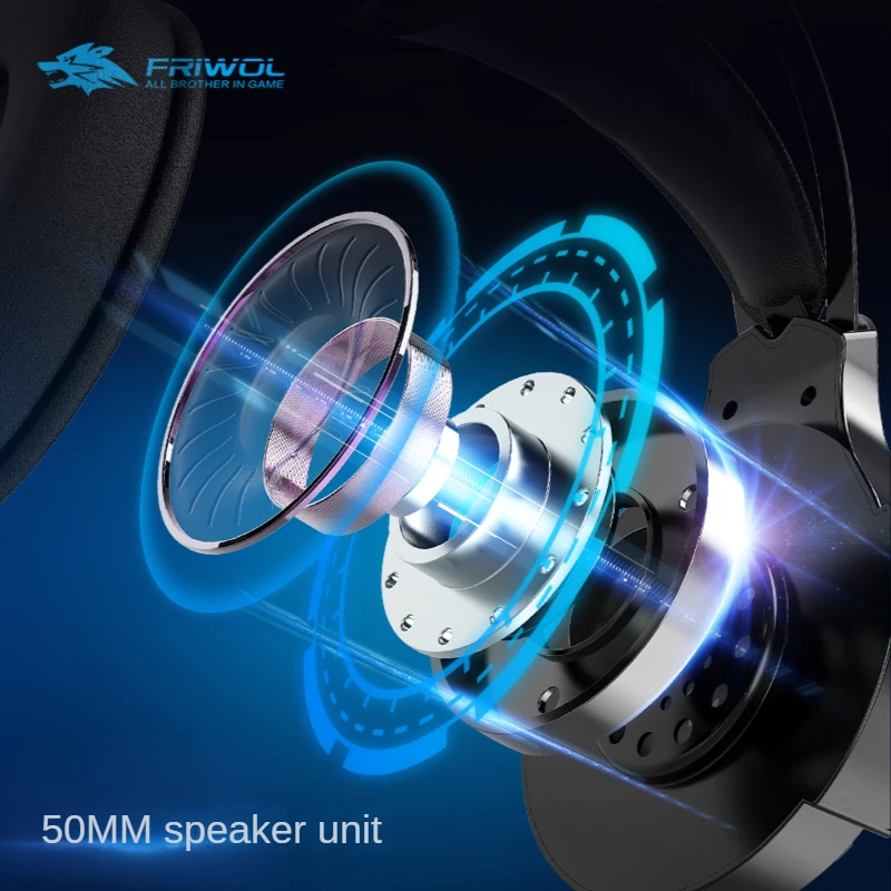 OEM Gaming Headphones Surround Stereo Headphones with Mic LED Lights Headphones for Laptop Tablet Gamers