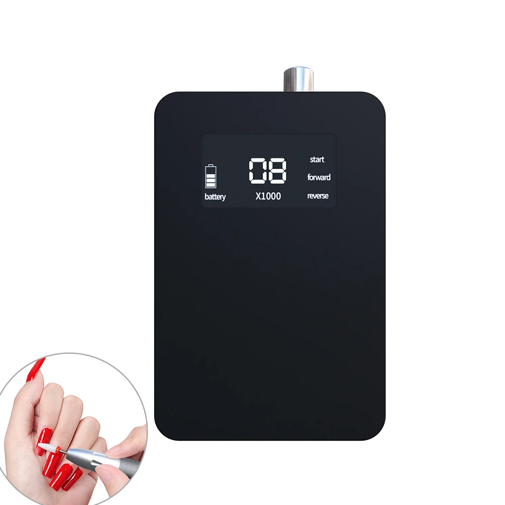 Лидер продаж 2021, Беспроводная портативная шлифовальная машина для ногтей, 30000 об/мин, электрическая дрель для ногтей