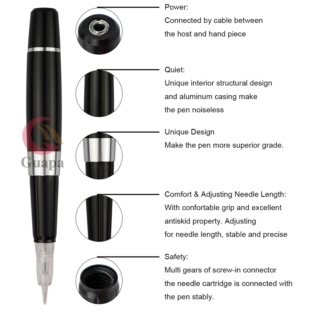 Top Black Touch Screen Permanent Makeup Tattoo Machine Professional PMU Machine Tattoo Equipment for Microblading Tattoo Makeup