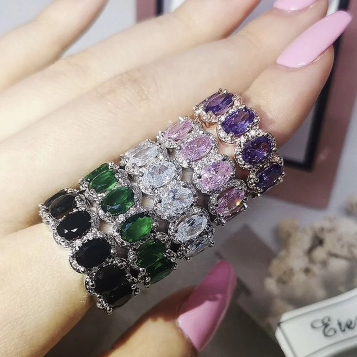 Кольца из серебра 925 пробы оптовая продажа ювелирные изделия золото 14 к 18 К серебряные обручальные кольца вечности Брендовое кольцо с бриллиантами