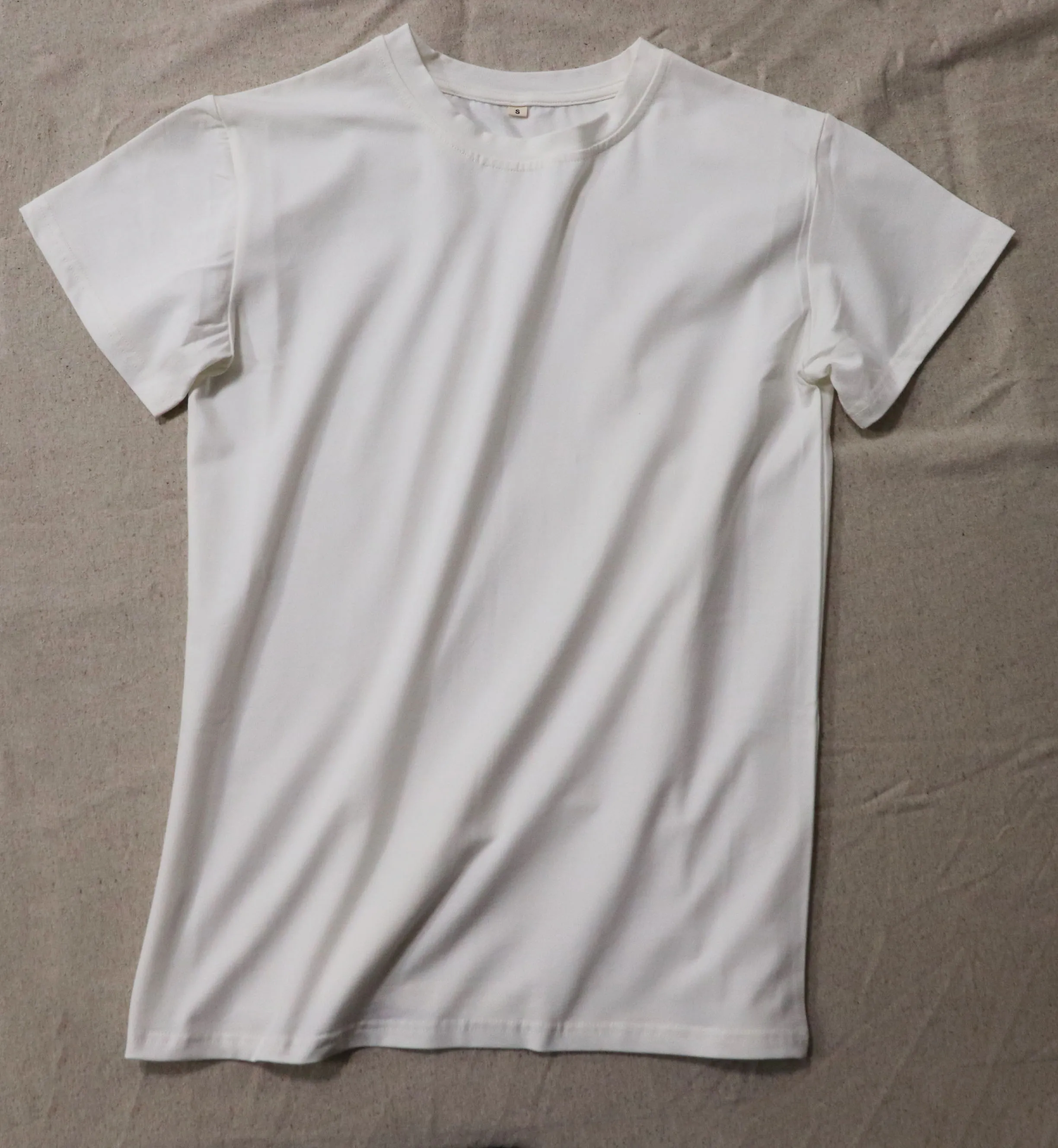 GOTS Organic Cotton T shirts Natural White Super Soft Organic Women/Men clothes