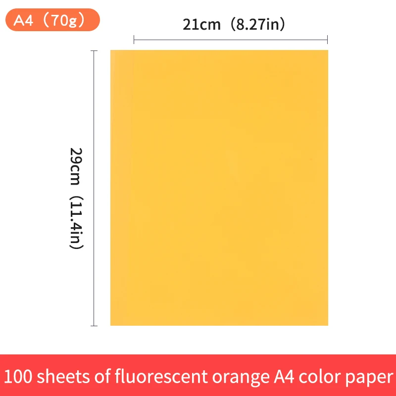 High quality fluorescent color A4 size color paper school office DIY  Art Paper Copy Paper