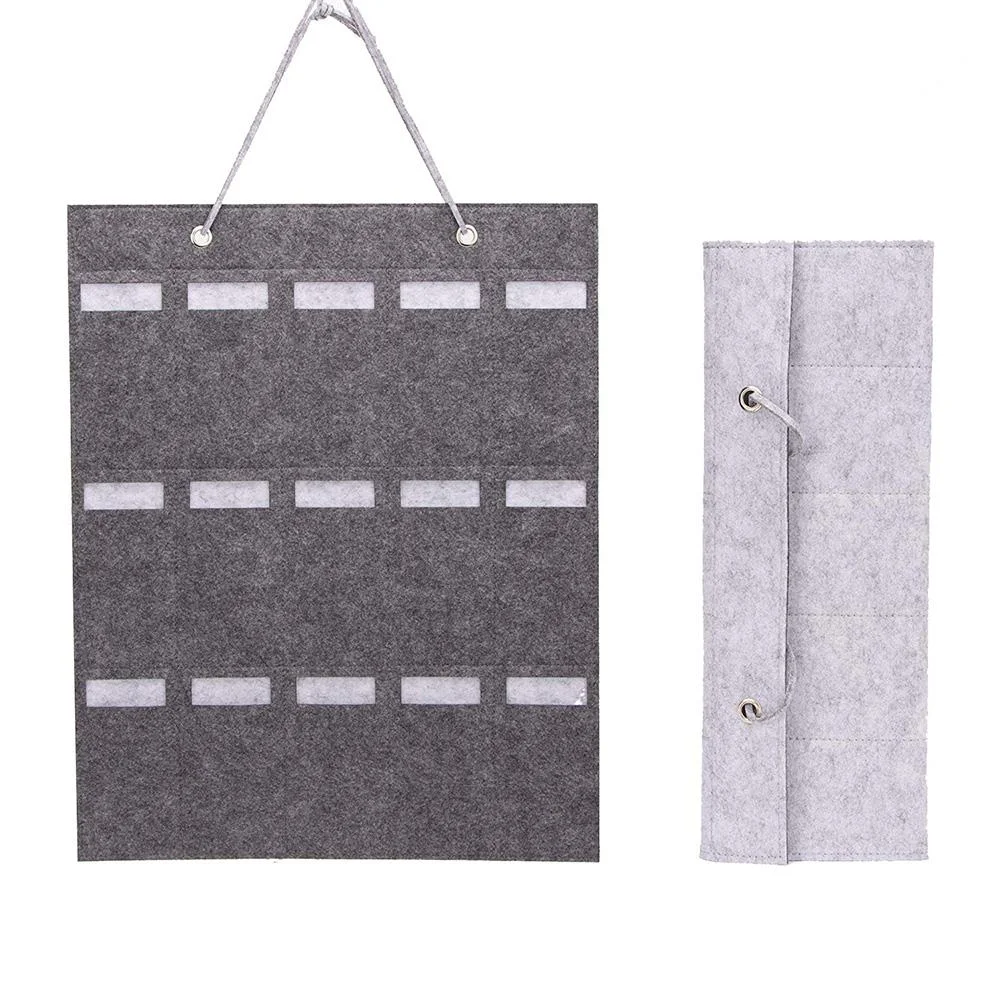 Новое поступление, 15 карманов, на заказ, фетровые настенные сумки-органайзеры для солнцезащитных очков