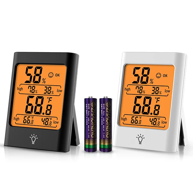 Цифровая комнатная метеостанция с термометром, гигрометром и сенсорной подсветкой