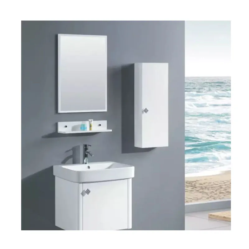 New TOP Selling Modern cheap luxury furniture mirrore hanging waterproof Vanity PVC Bathroom Cabinet