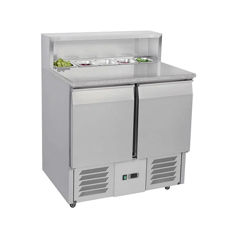 Commercial Restaurant Table Design Salad Bar Fridge Cooler Equipment For Sale