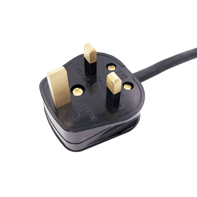 Wholesale British Standard 3 Prong Fuse UK BS1363 Removable Plug AC Power Cord