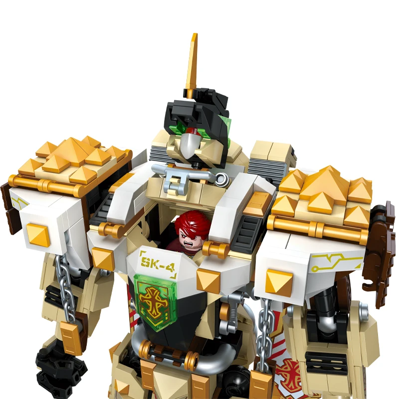 JIESTAR Adult Challenging Large Set Diy The Slayer Fighting Mecha Robotic Model Moc Construction Building Block Kids Robot Toy