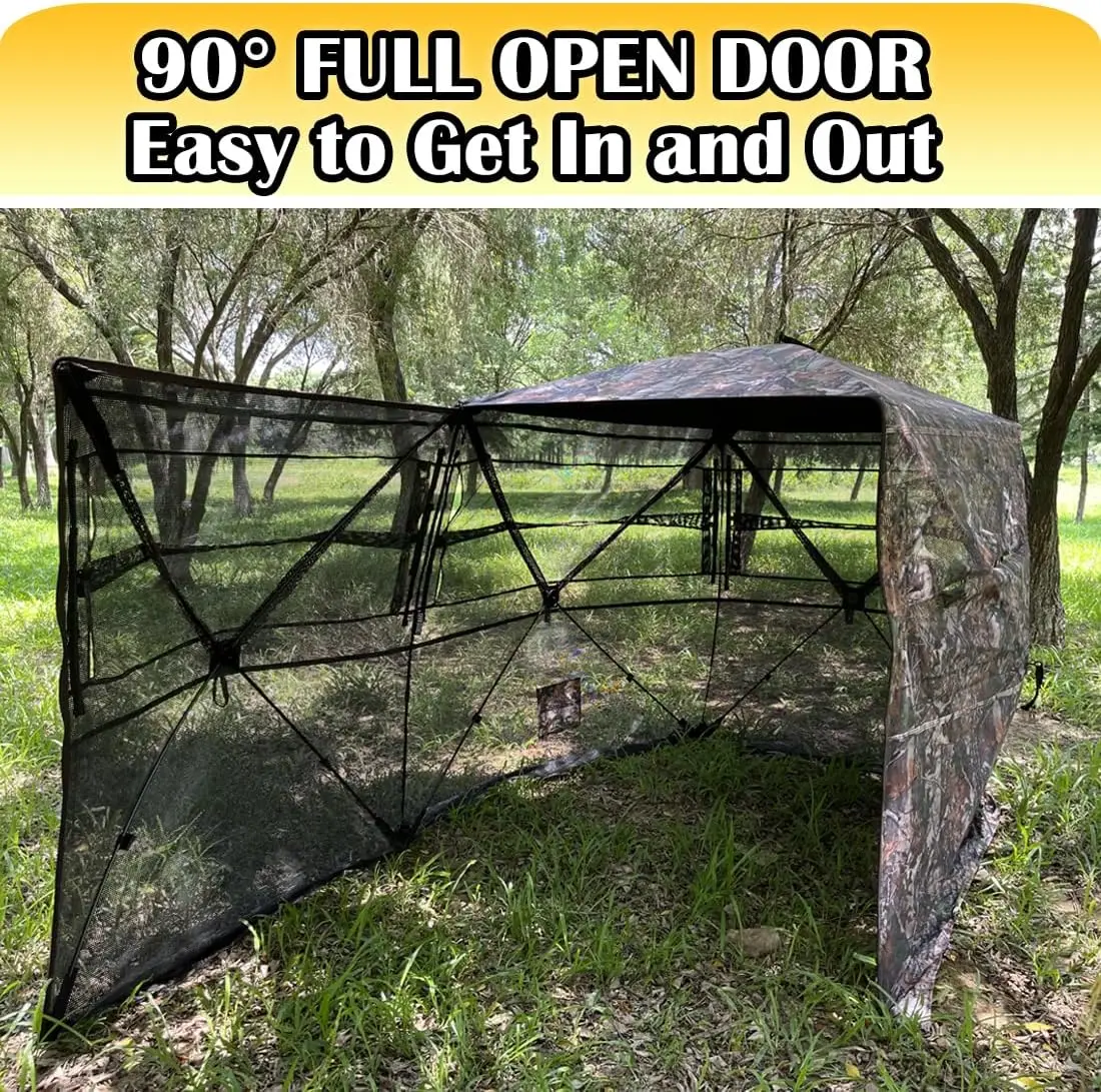 Full Open Door outdoor windproof duck hunting  products pop up Hunting Blind 2-3 Person 360 Degree Hunting Tent