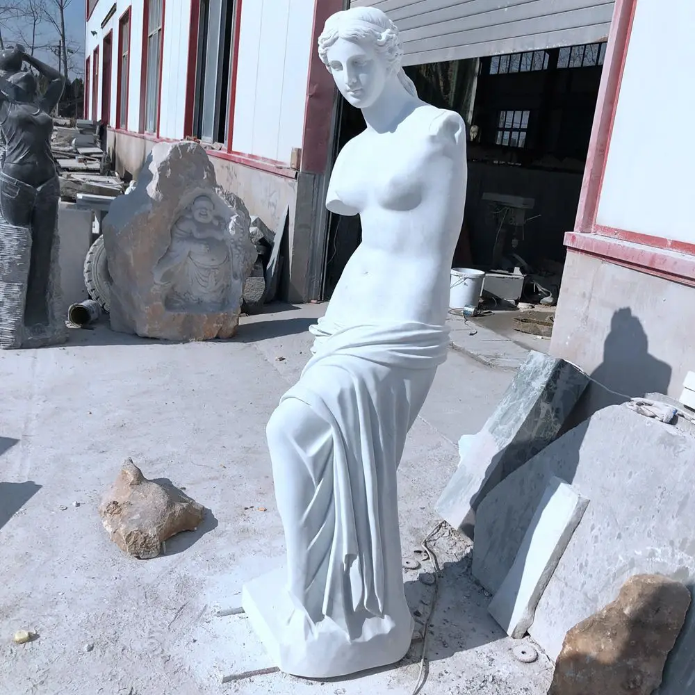 Decoration hand carved landscaping stone sculpture nude marble woman statues manufacturers price for sale