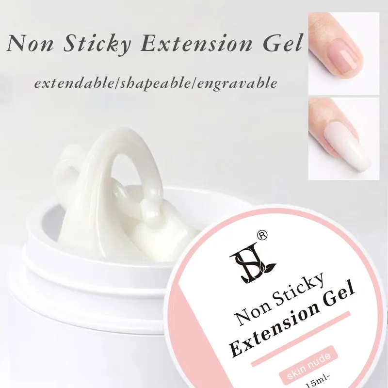 HS Solid Non Stick Hand Jelly Translucent Nail Art 3D Sculpting Gel Nail elly Builder Nail Extension UV Gel