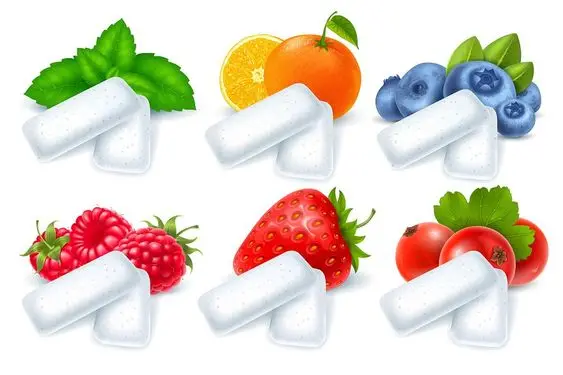 High quality 10 pieces/pack customized sugarfree bulk xylitol fruit mint chewing gum