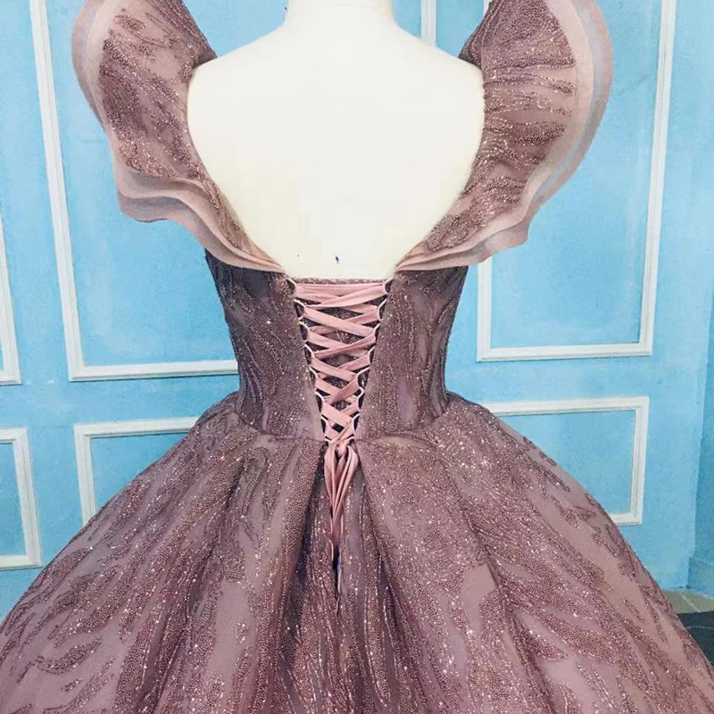 9777 New Design Fashion Pink High Quality Lace Embroidered Backless Long Evening Dress