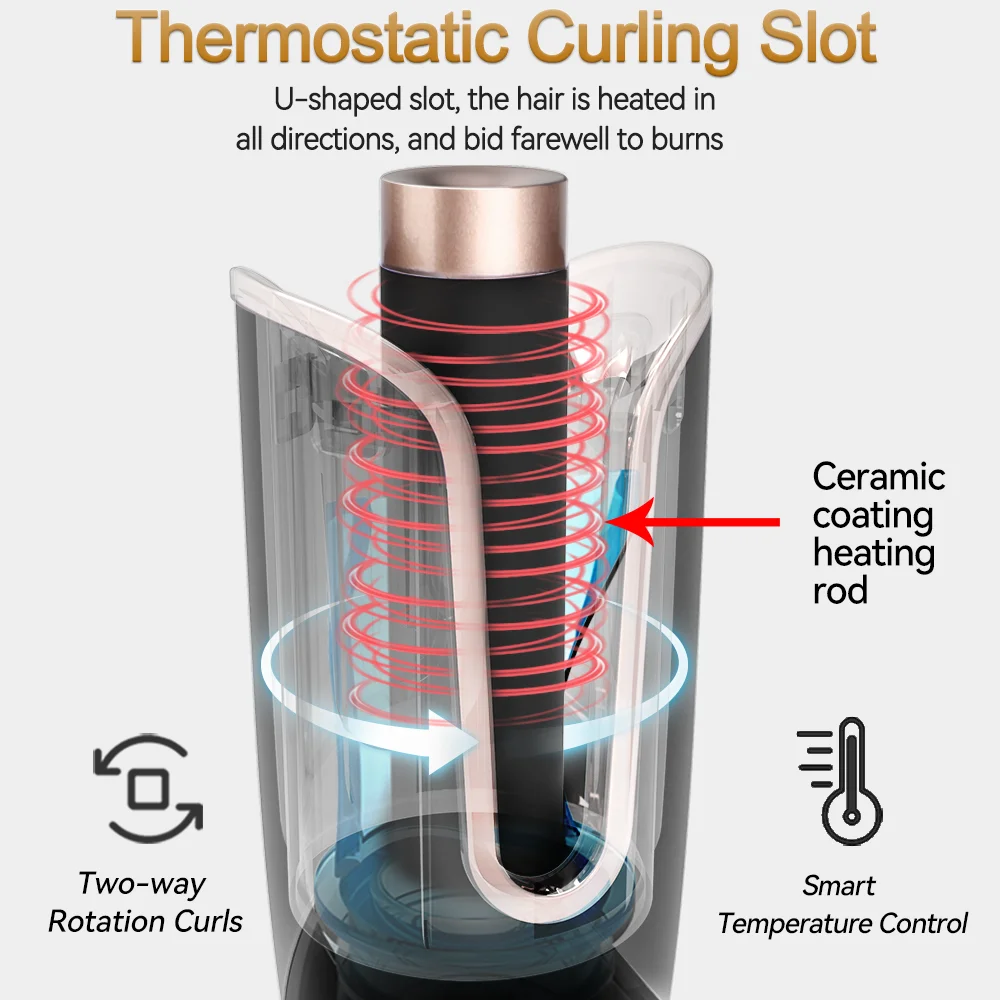 Hot Hair Curler LED Pro Salon Automatic Hair Curling Curler Ceramic Roller Wave titanium automatic hair curling machine