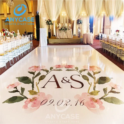 Портативная бесшовная платформа для танцев, белый съемный танцпол для банкета