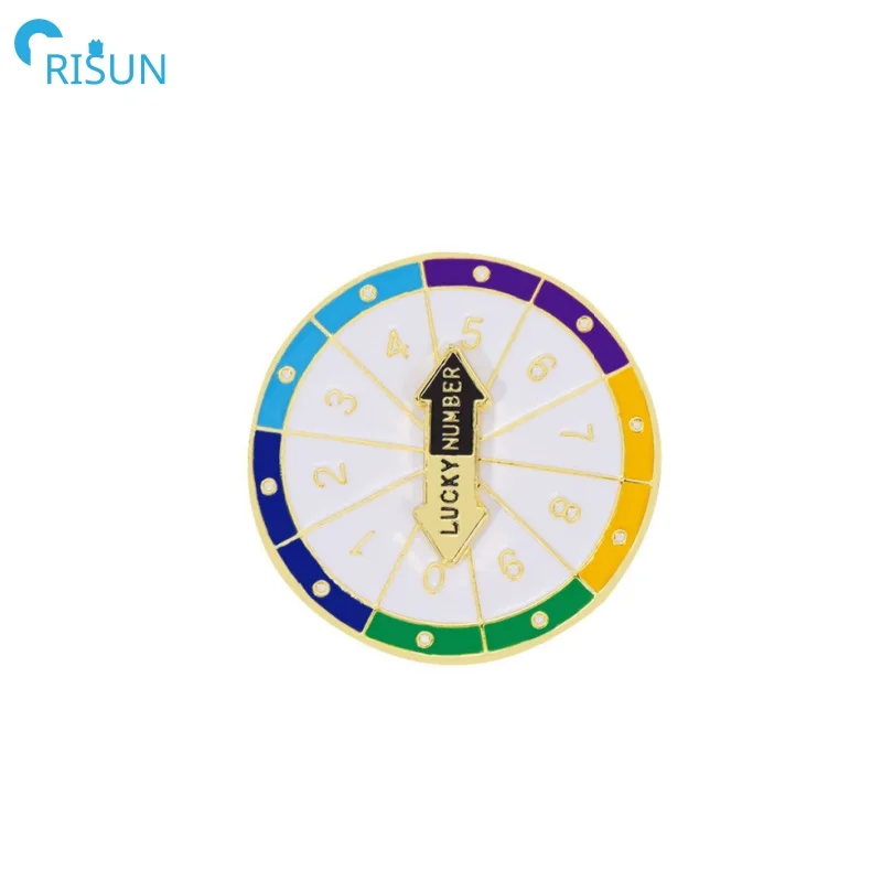 Social Power Energy Pins Movable Expression Mood Management Badge Rainbow Turntable Lapel Pins Brooch