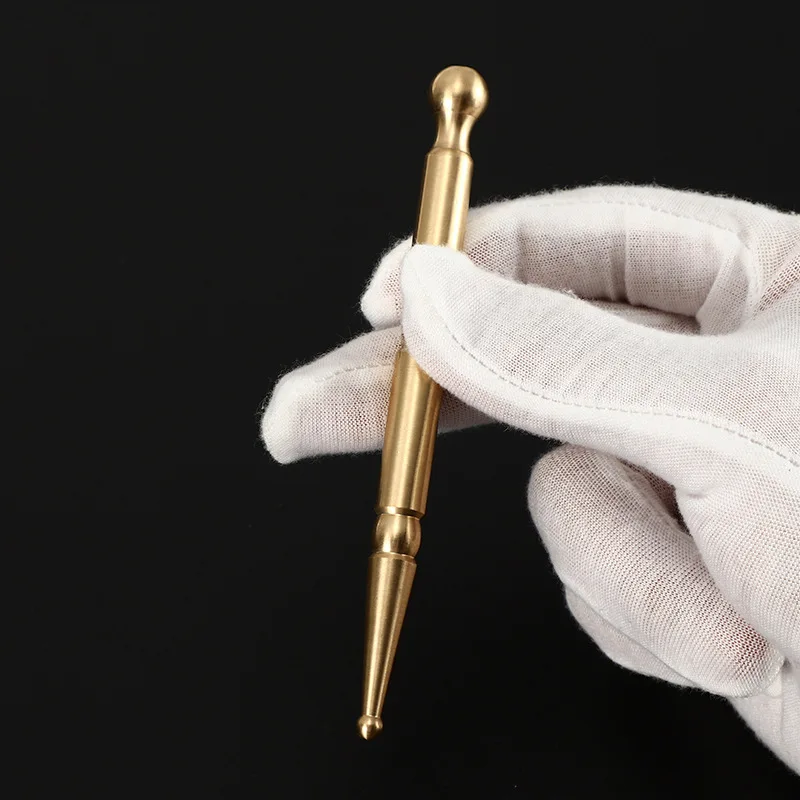 Copper Trigger Point Massage Pen Face Eye Ear Massage Tool Acupuncture Probe Reflexology Pain