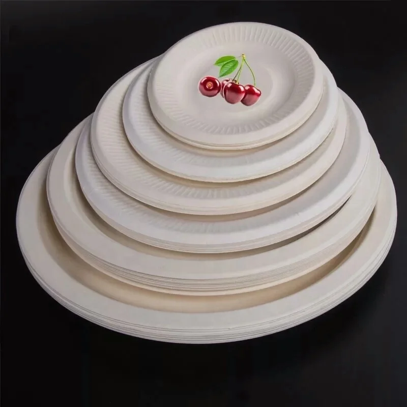 
Wedding Disposable Biodegradable pulp bagasse plates bowl tableware disposable 