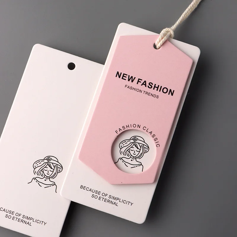 customized cloth paper hang tags sustainable ecofrriendly price tags premium hang tag for clothing