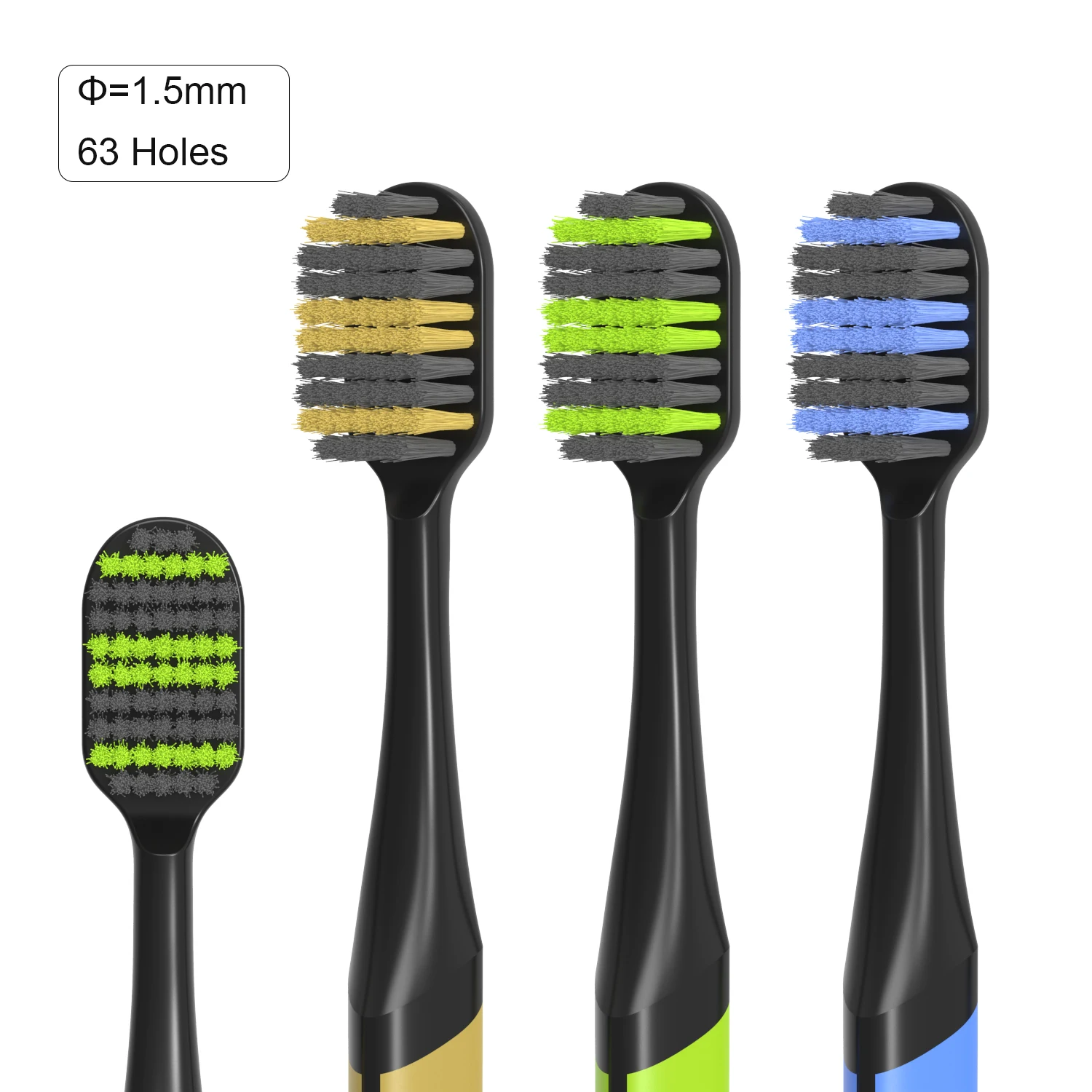 Home Use Soft Plastic Manual Adult Toothbrush With Wide Head Nylon 610 Bristles Dental Care Custom Logo Toothbrush For Adults