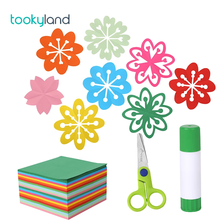 RTS Origami paper Paper-cut Folded Crafts Paper Tool DIY Educational Toy Gifts for Kids