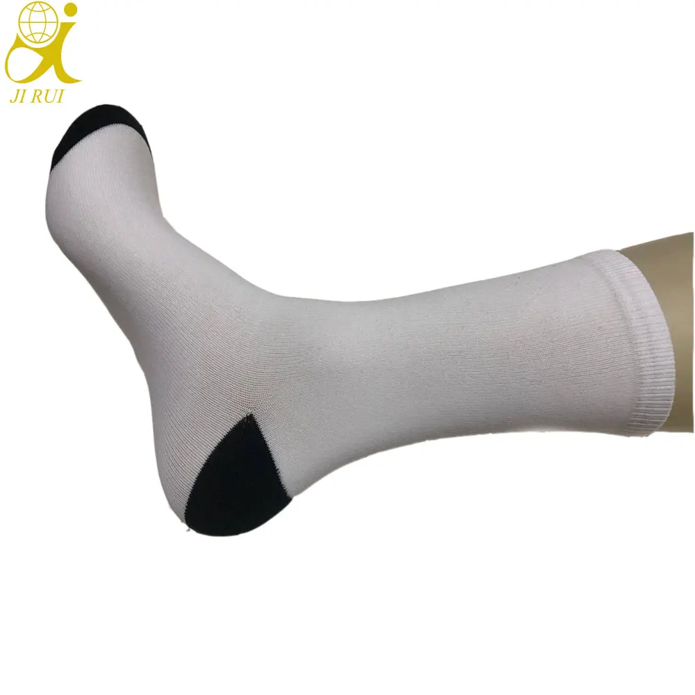  Blank Custom Print Socks 360 Digital Sublimation Customized White Polyester