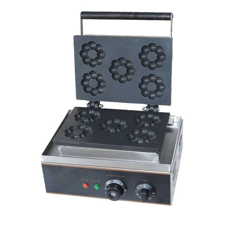 Good quality with CE 110V/220V 5 pcs Plum Blossom Sweet donuts making machine Donut Maker