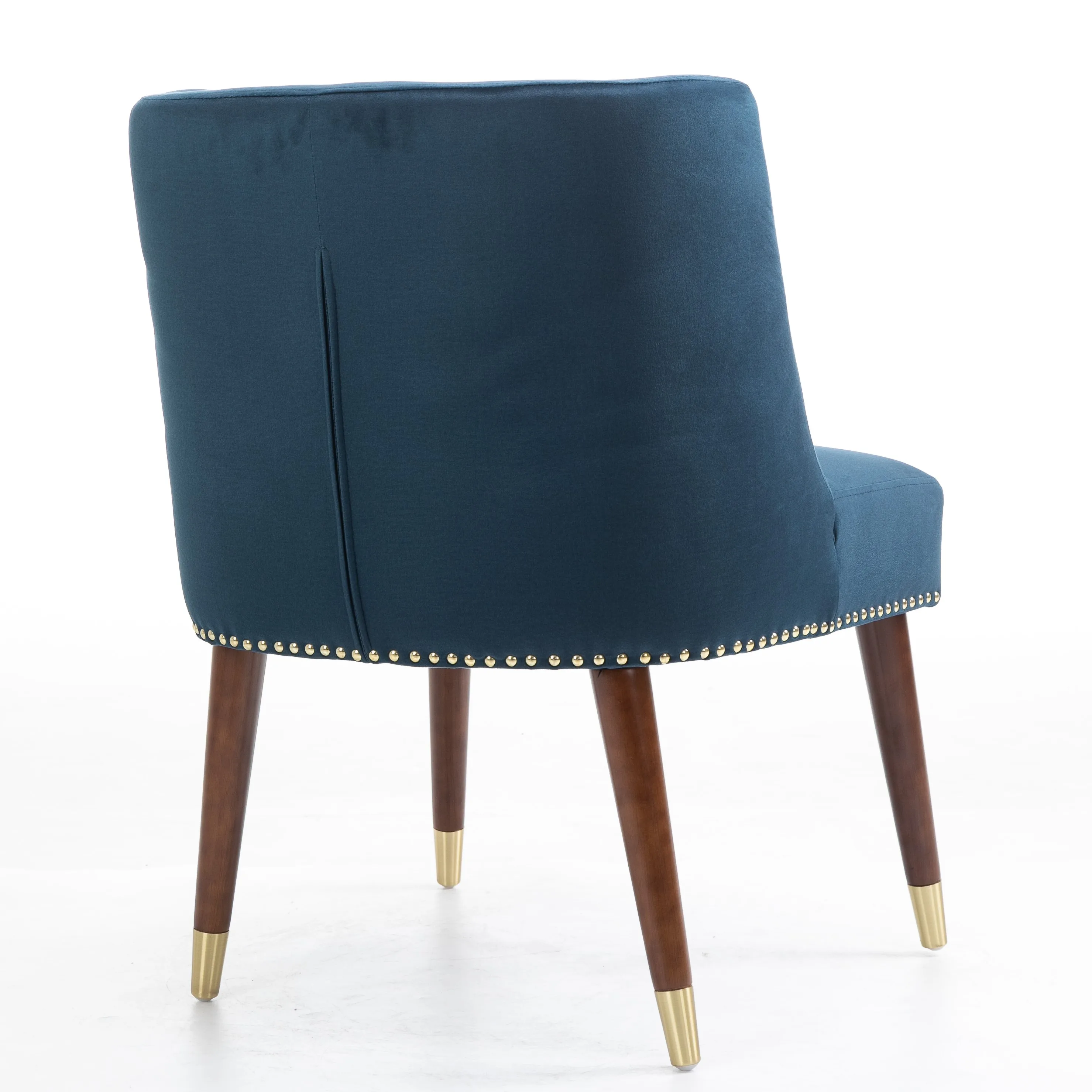 Refined and Sturdy Velvet Upholstered Tufted Solid Wood Living Room Accent Chair