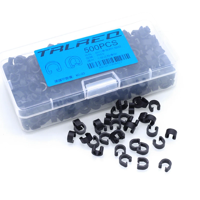 100pcs Plastic Bicycle Brake Cable Buckle Bike Disc Brake Cable Pipe Line Clip Cable House Buckle