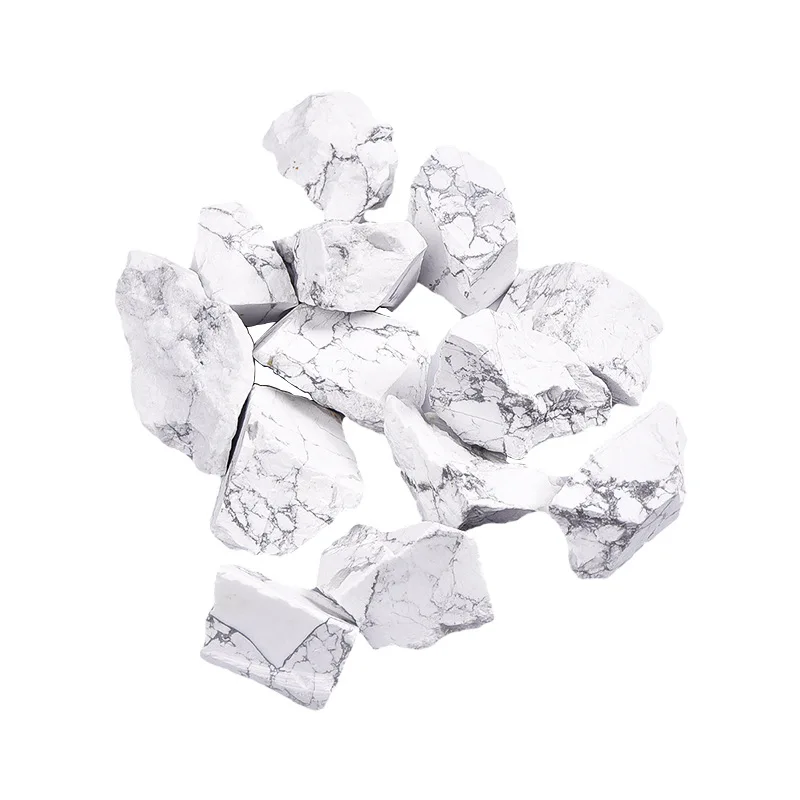 Оптовая продажа, эликсир, украшение, дисплей, грубый аромат, камень, натуральный лечебный необработанный Белый Howlite для украшения дома и сада, подарок «сделай сам»