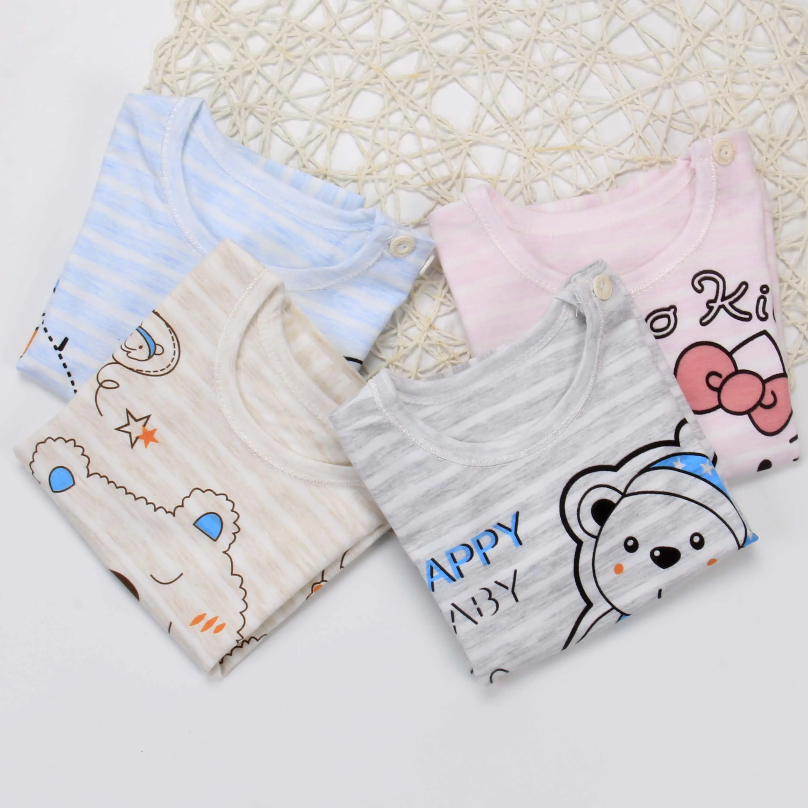 
baby clothes branded brands wholesale Baby pajamas in spring, summer and Autumn New design baby underwear 0-3 years old 