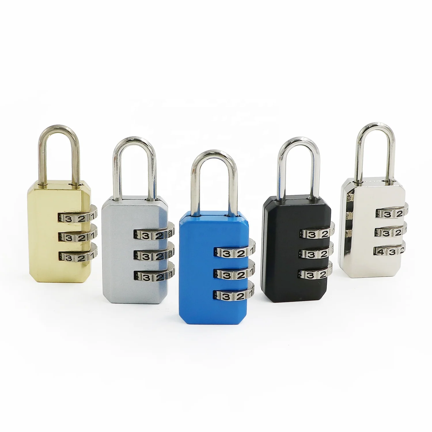 9982 patent luggage zipper padlock 3-digit Mini cute combination lock fashion zinc alloy backpack lock