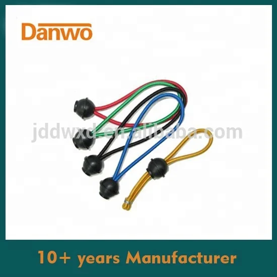 Wholesale 4mm Black Rubber Bungee Ball Cords Tie down Ball for Outdoor Tent Camping & Hiking Products